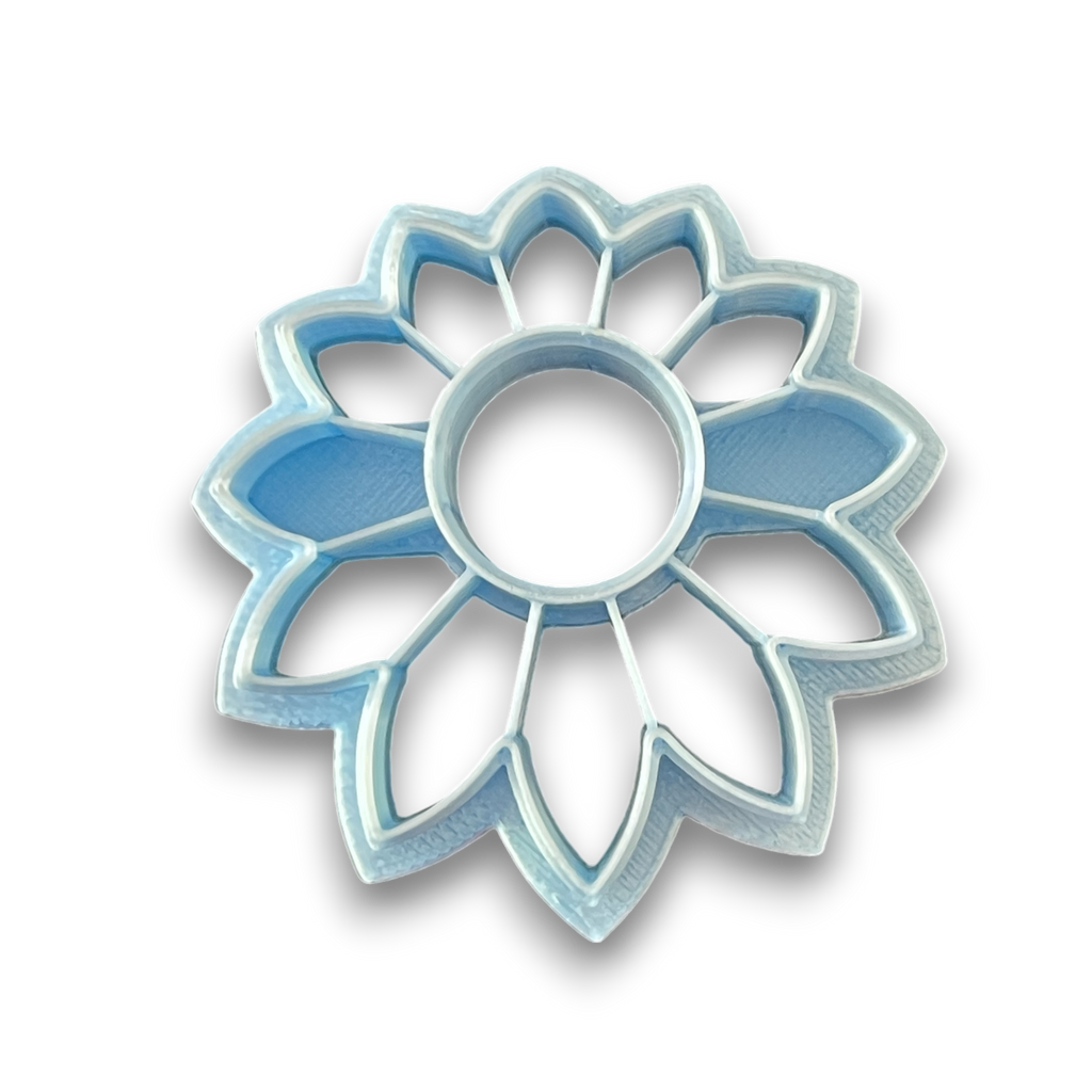 Boho Daisy Donut Polymer Clay Cutter Top View