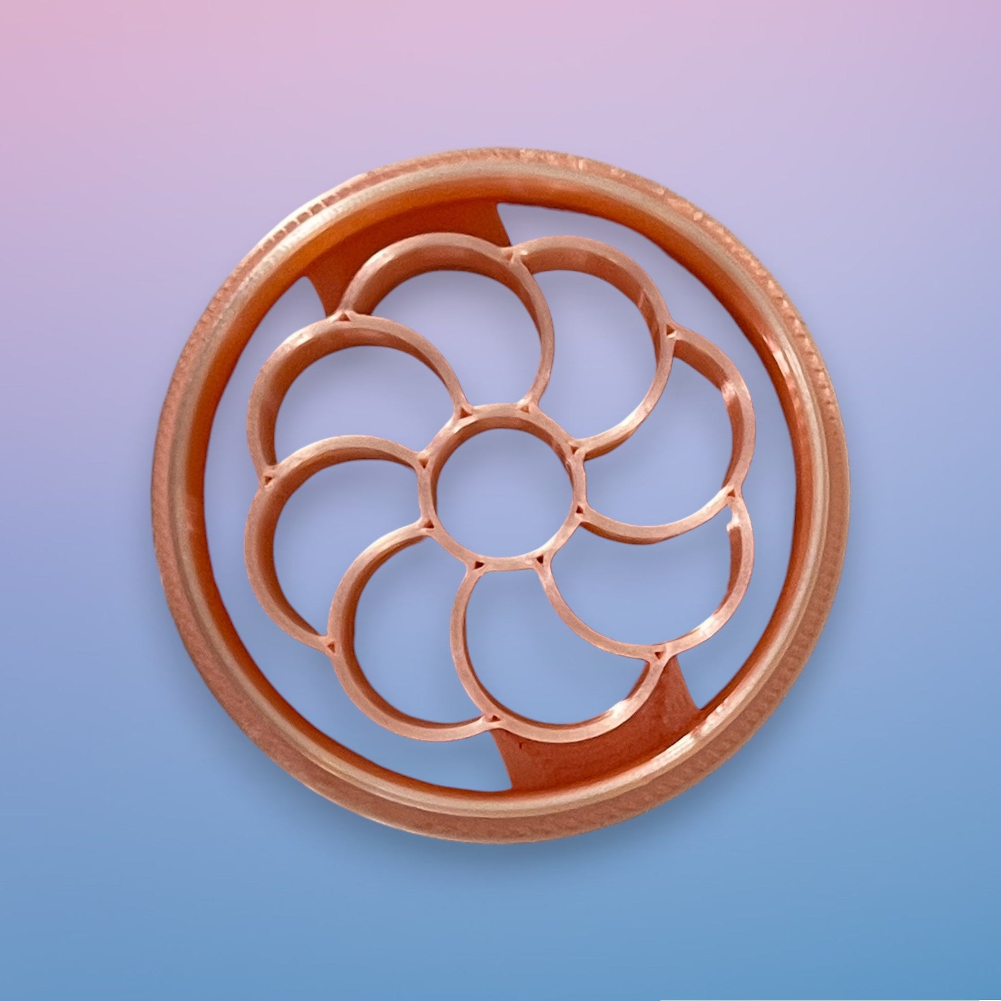 Deco Daisy Polymer Clay Cutter Top View