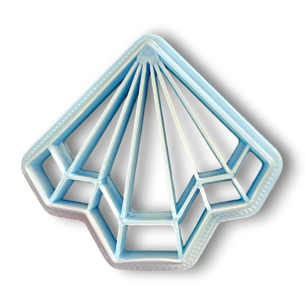 Deco Fan Crest Polymer Clay Cutter Side View