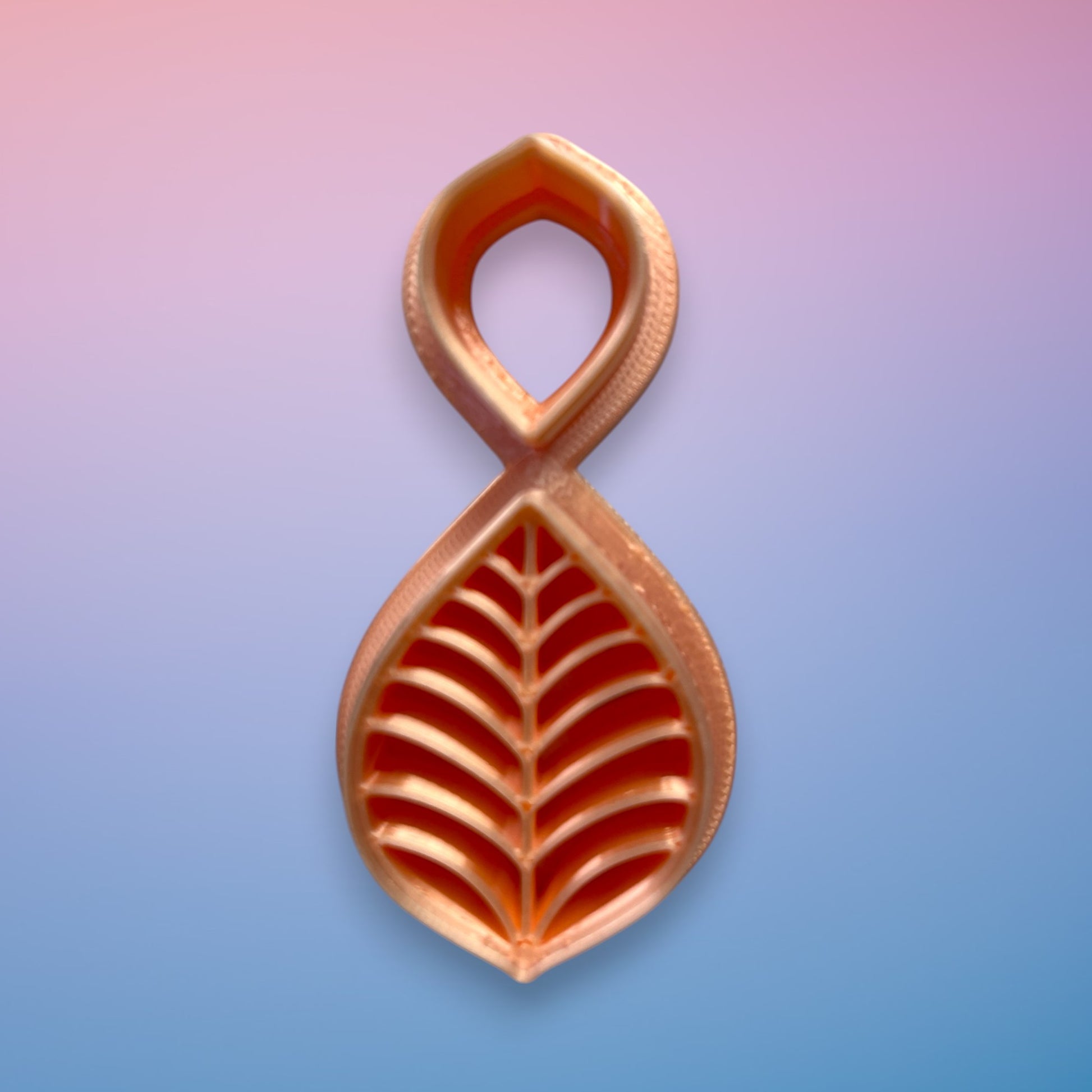 Leaf Drop Polymer Clay Cutter Top View
