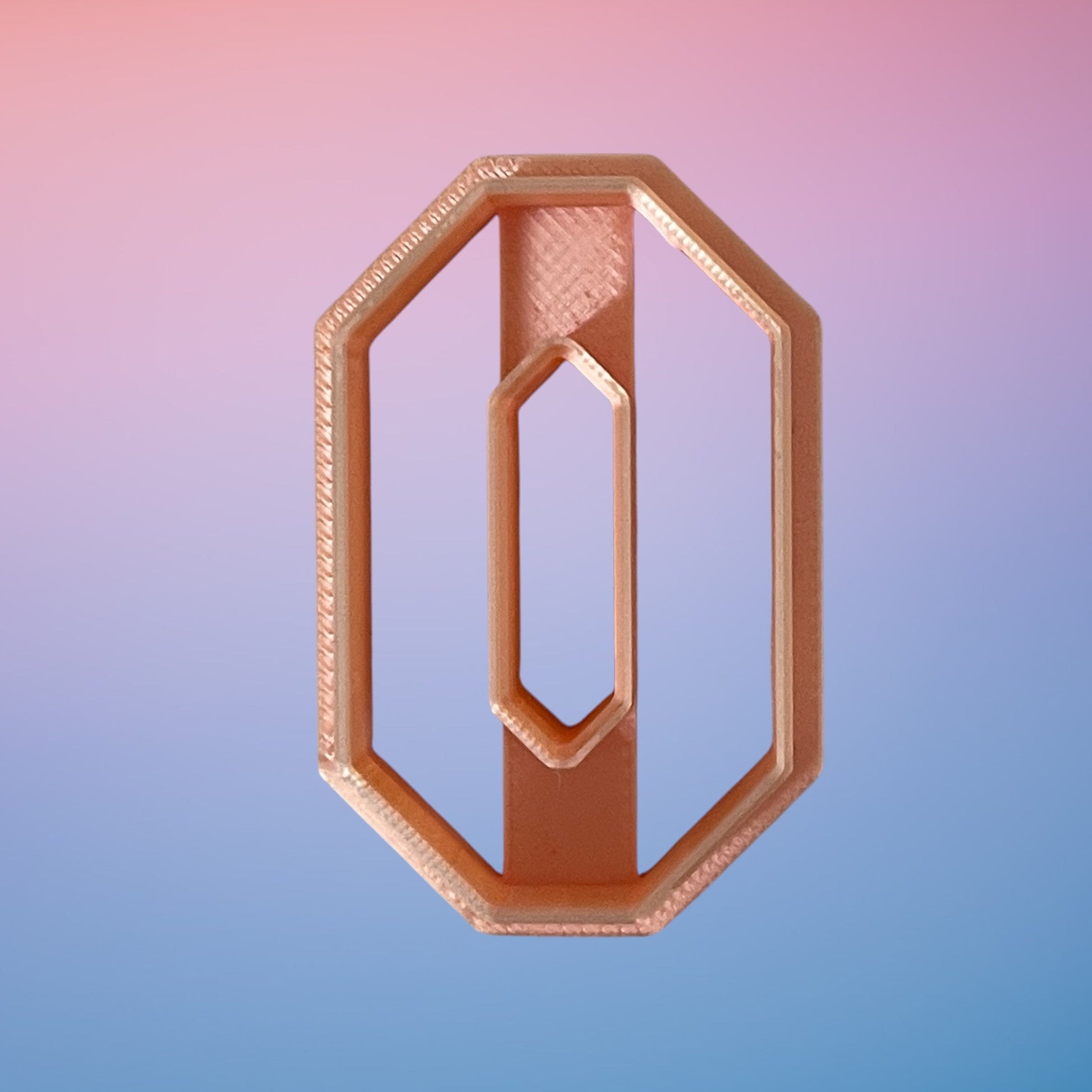 Long Octagon Donut Polymer Clay Cutter Top View