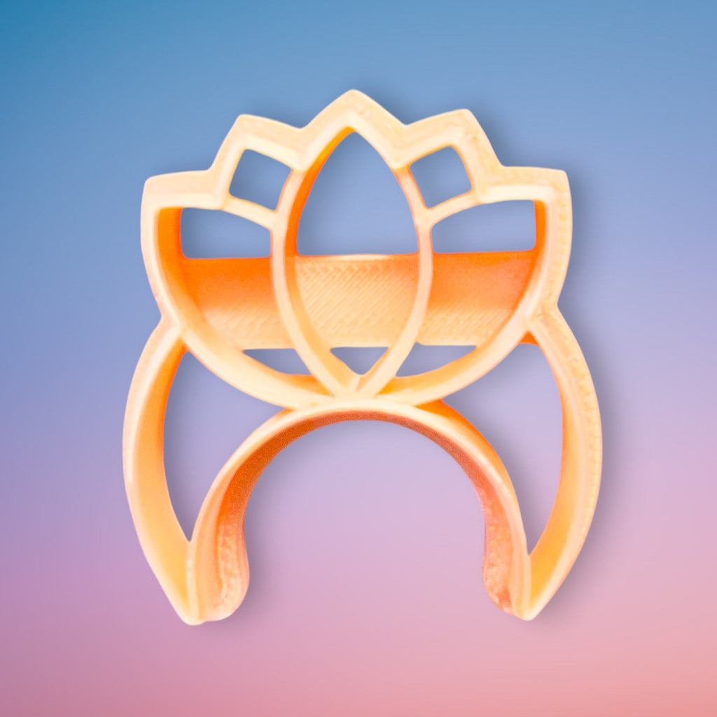 Lotus Moon Polymer Clay Cutter Top View