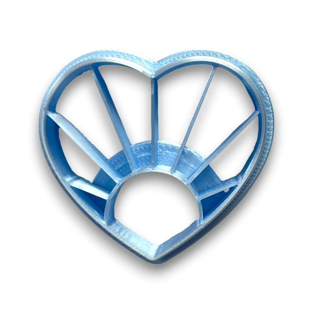 Radiant Heart Polymer Clay Cutter Top View