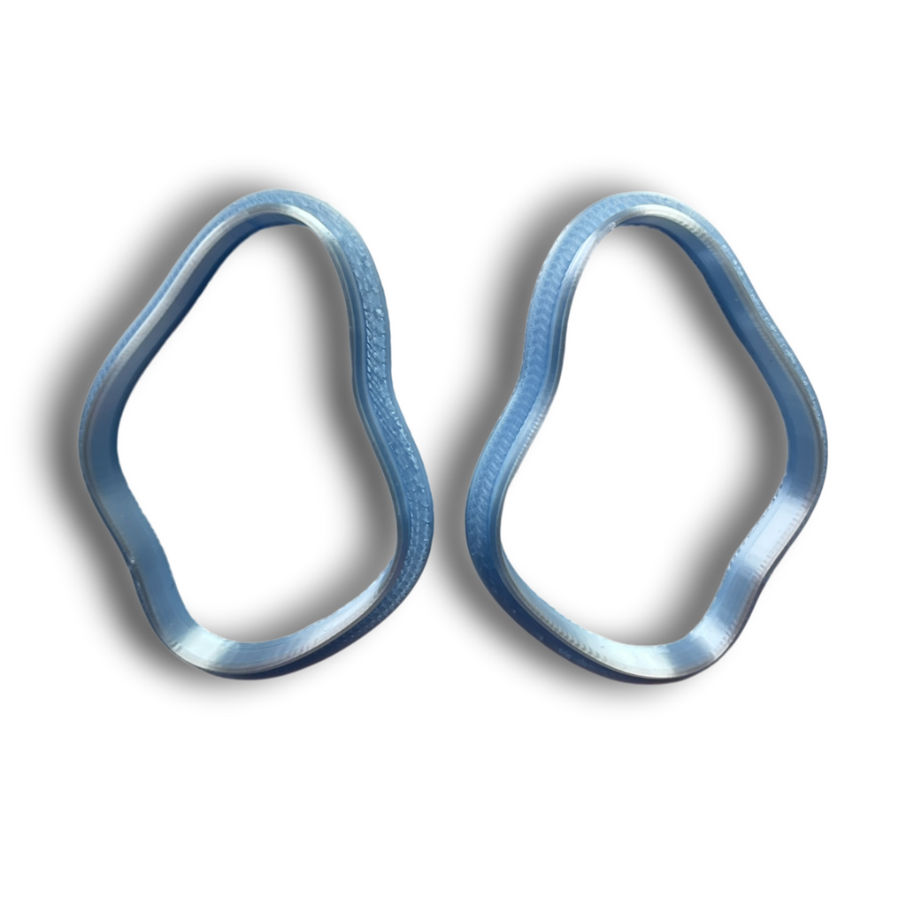 River Drop Polymer Clay Cutter Set of 2 Top View