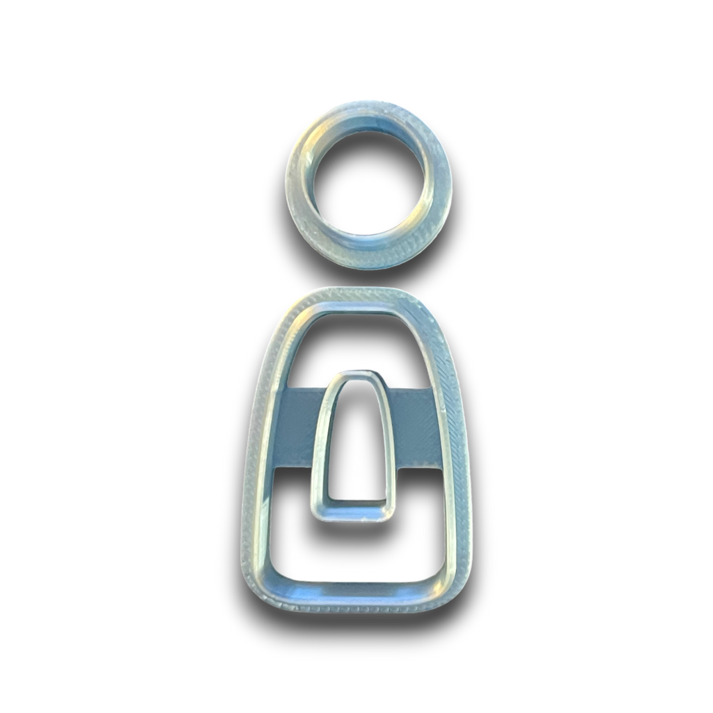 Soft Trapezoid Donut Drop Polymer Clay Cutter Top View