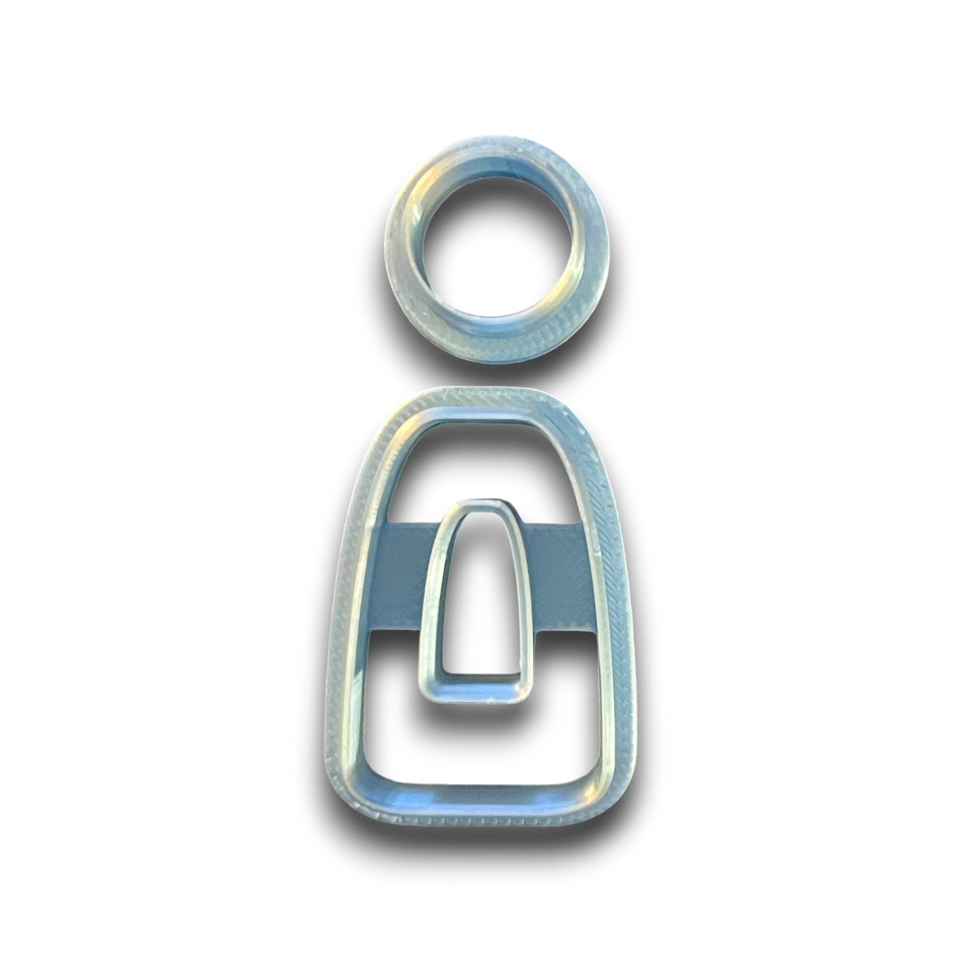 Soft Trapezoid Donut Drop Polymer Clay Cutter Top View