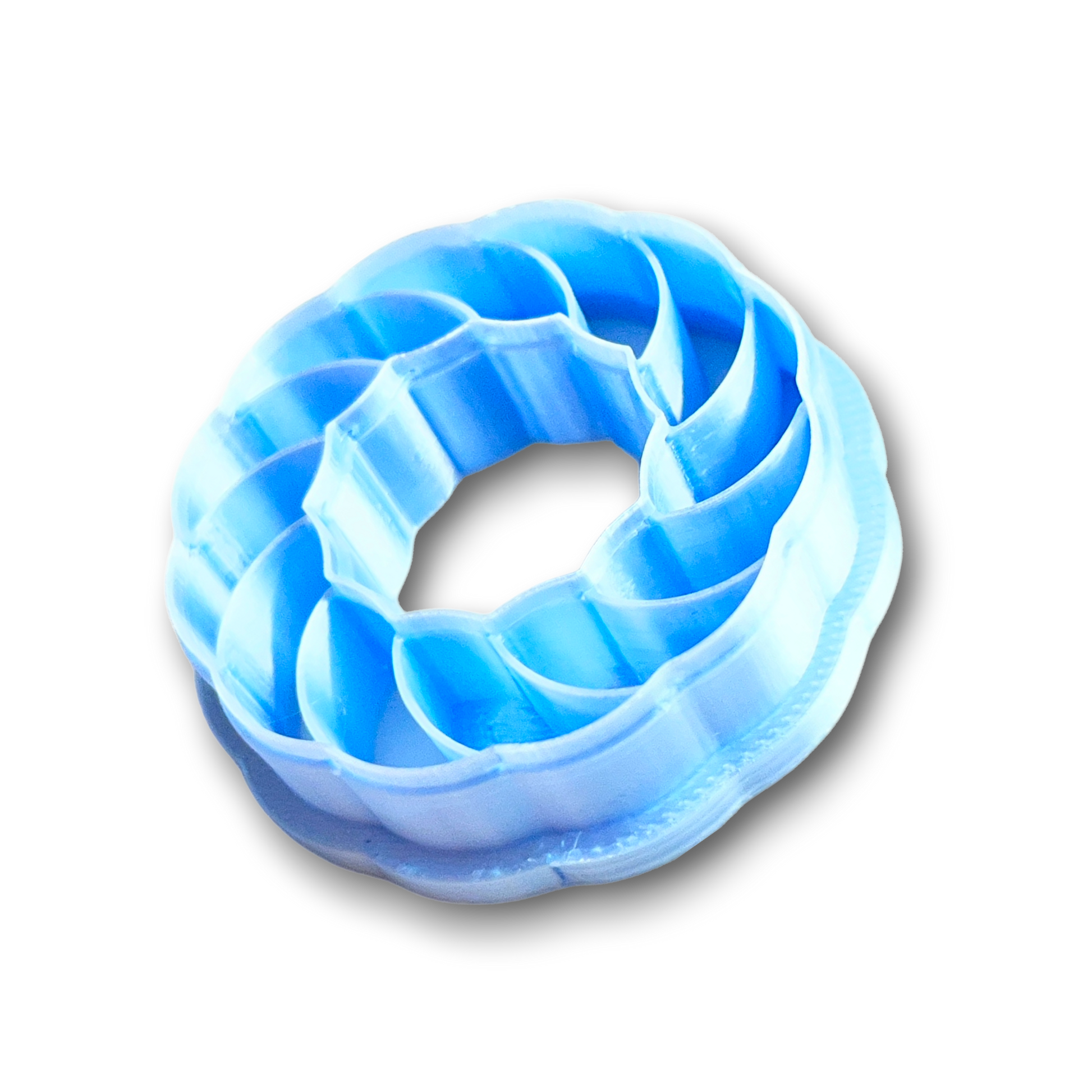 twist wreath Polymer Clay Cutter Side View