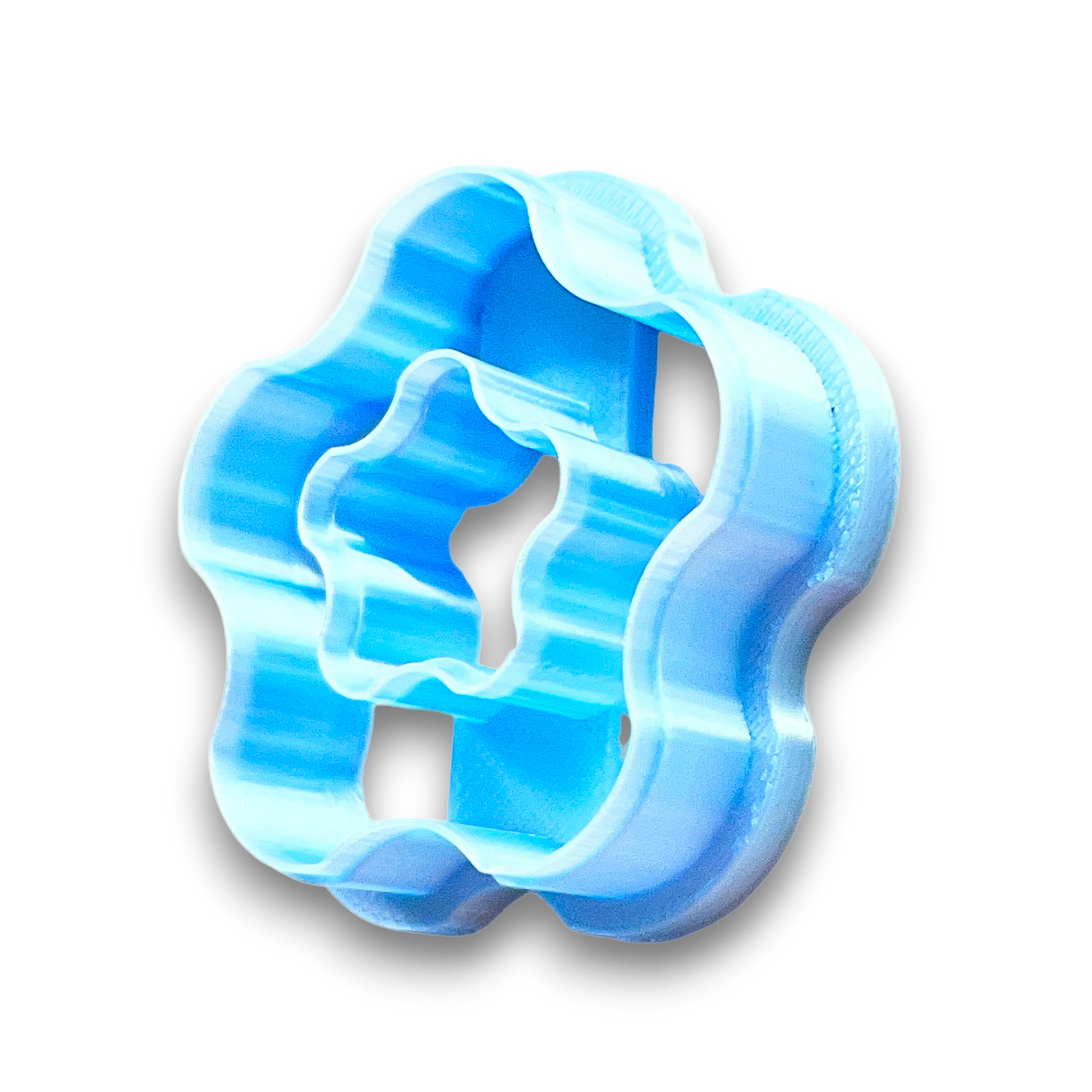 Wave Bloom Polymer Clay Cutter Side View