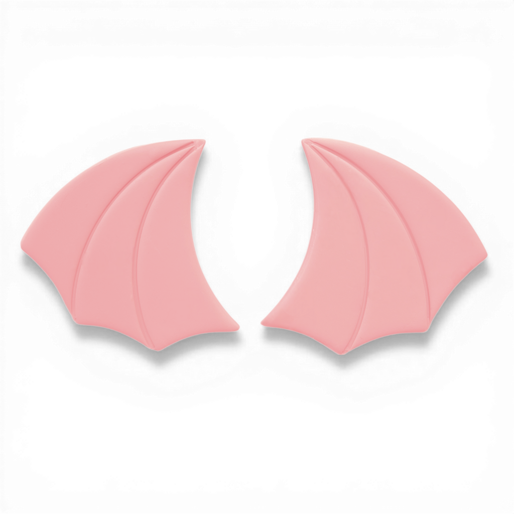 Polymer Clay Pink Bloodmoon Wing  Cutter Set of 2