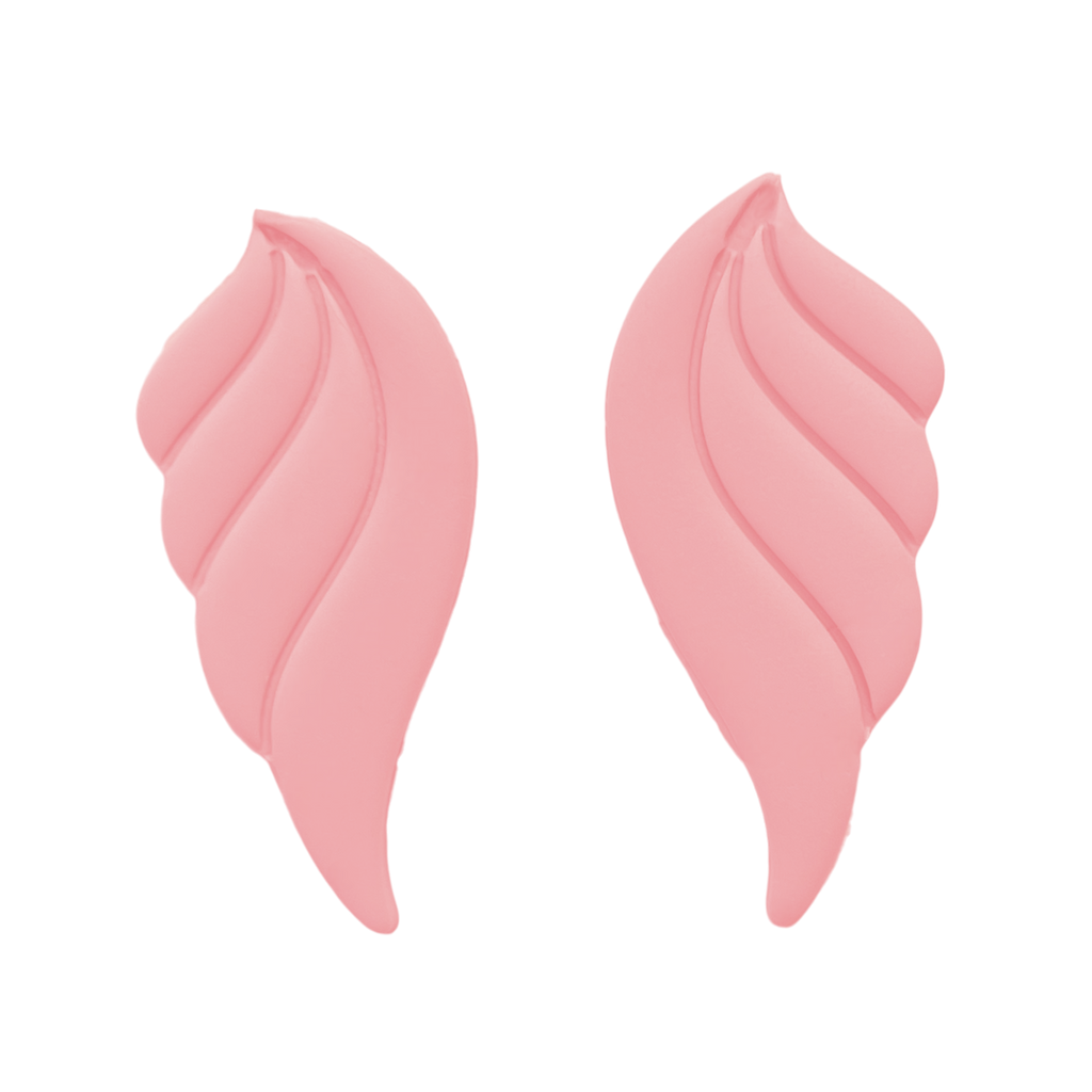 Polymer Clay Pink Feather Wing Cutter Set of 2