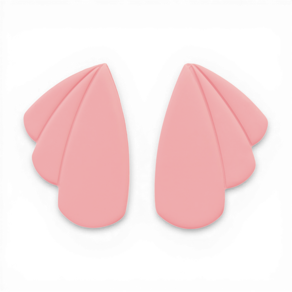 Polymer Clay Pink Flow Wing set of 2 Cutter Set of 2