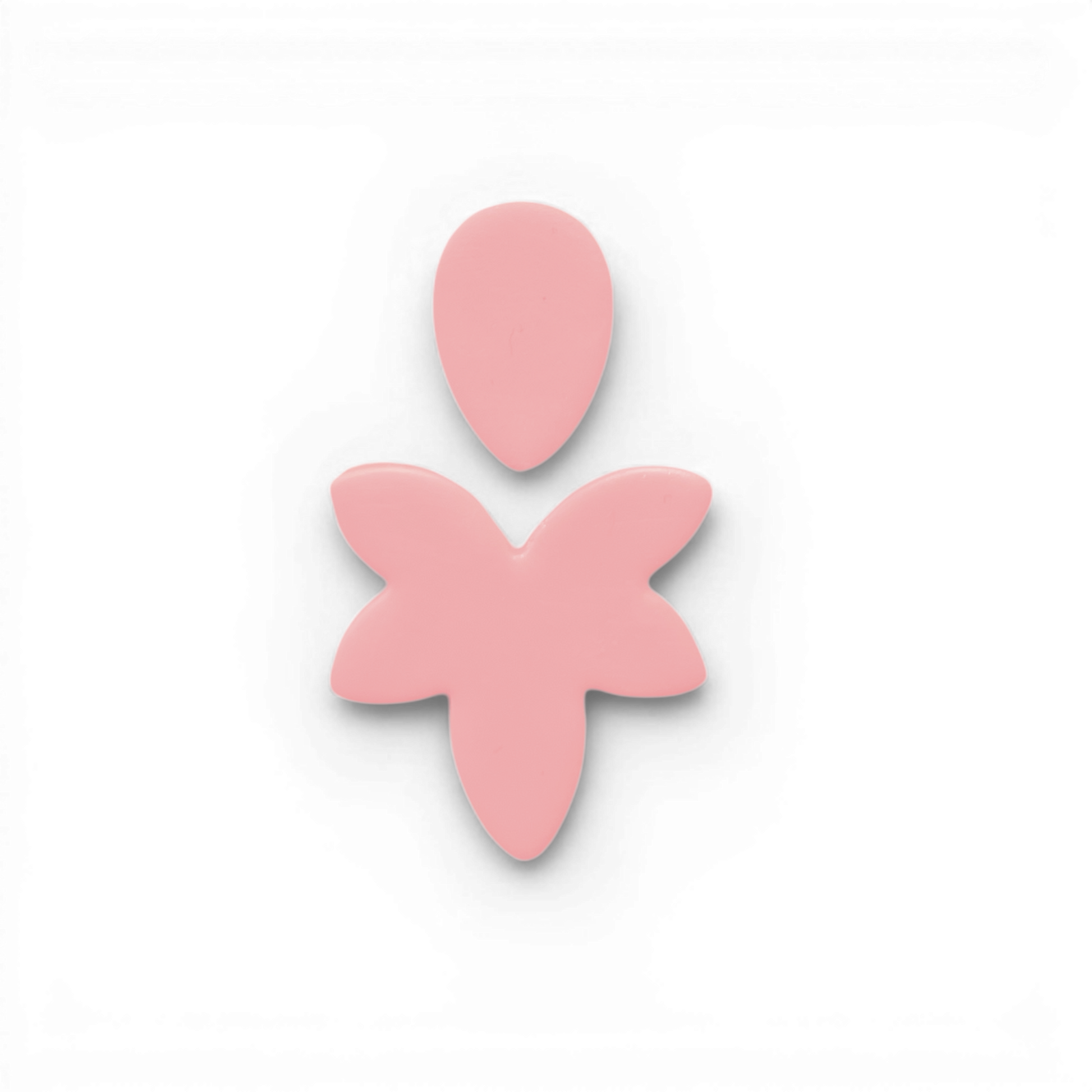 Polymer Clay Pink pearl flower Cutter