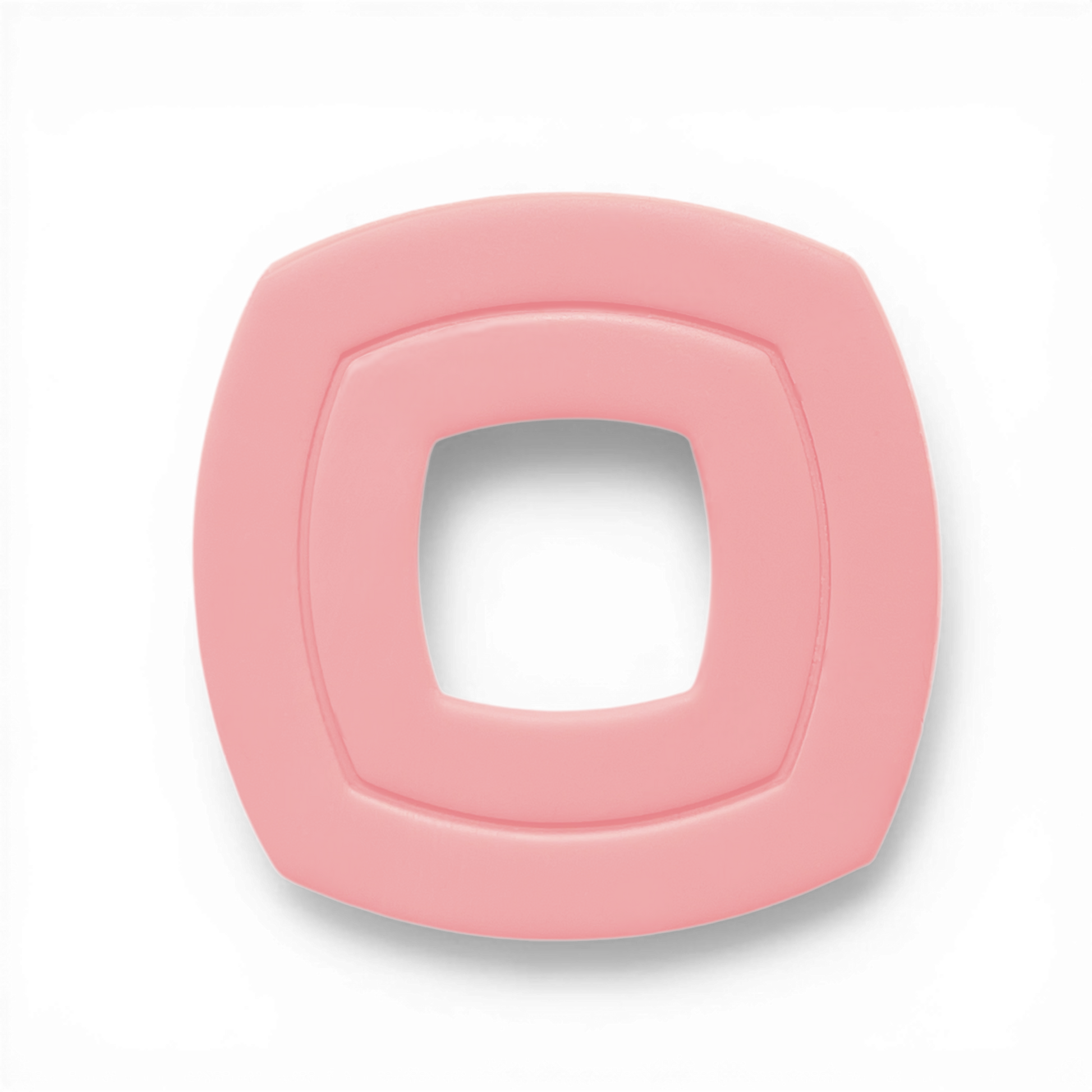 polymer-clay-pink-curved-square-donut-embossed Cutter