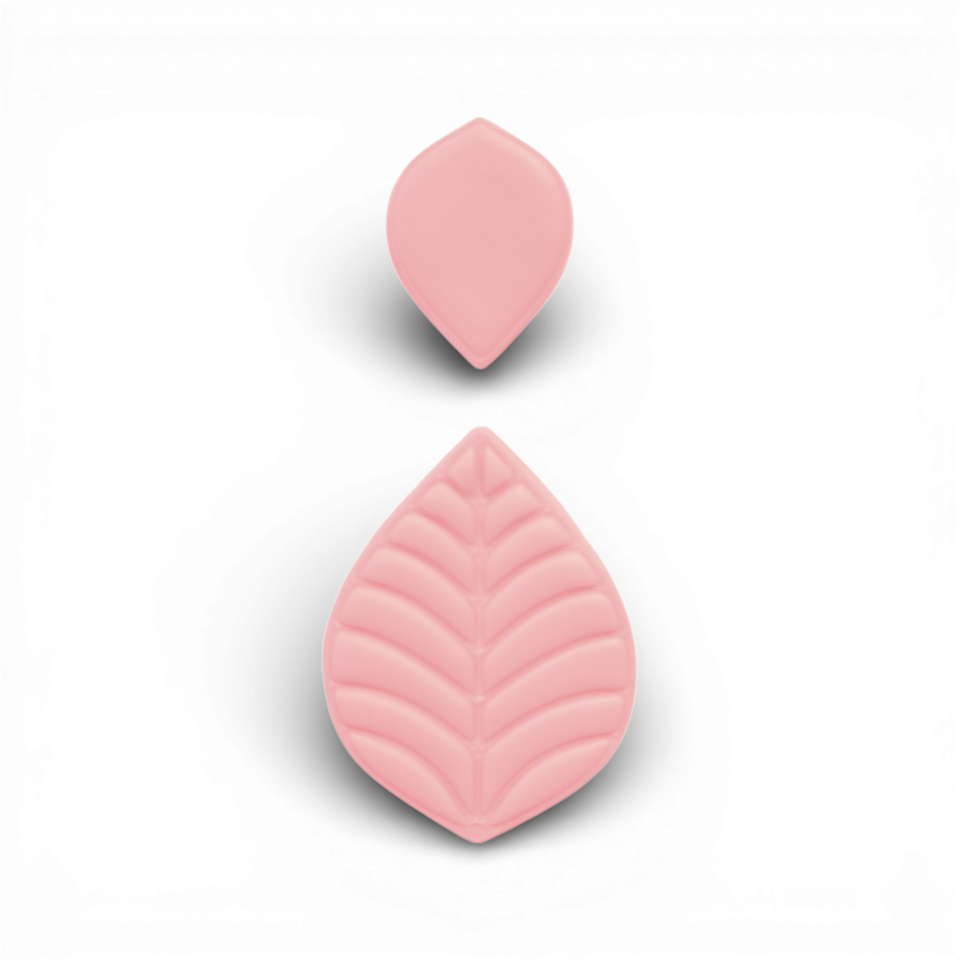 Polymer Clay Pink Leaf Drop Cutter
