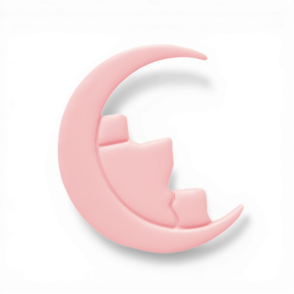 Polymer Clay Pink Moon Mountain Cutter