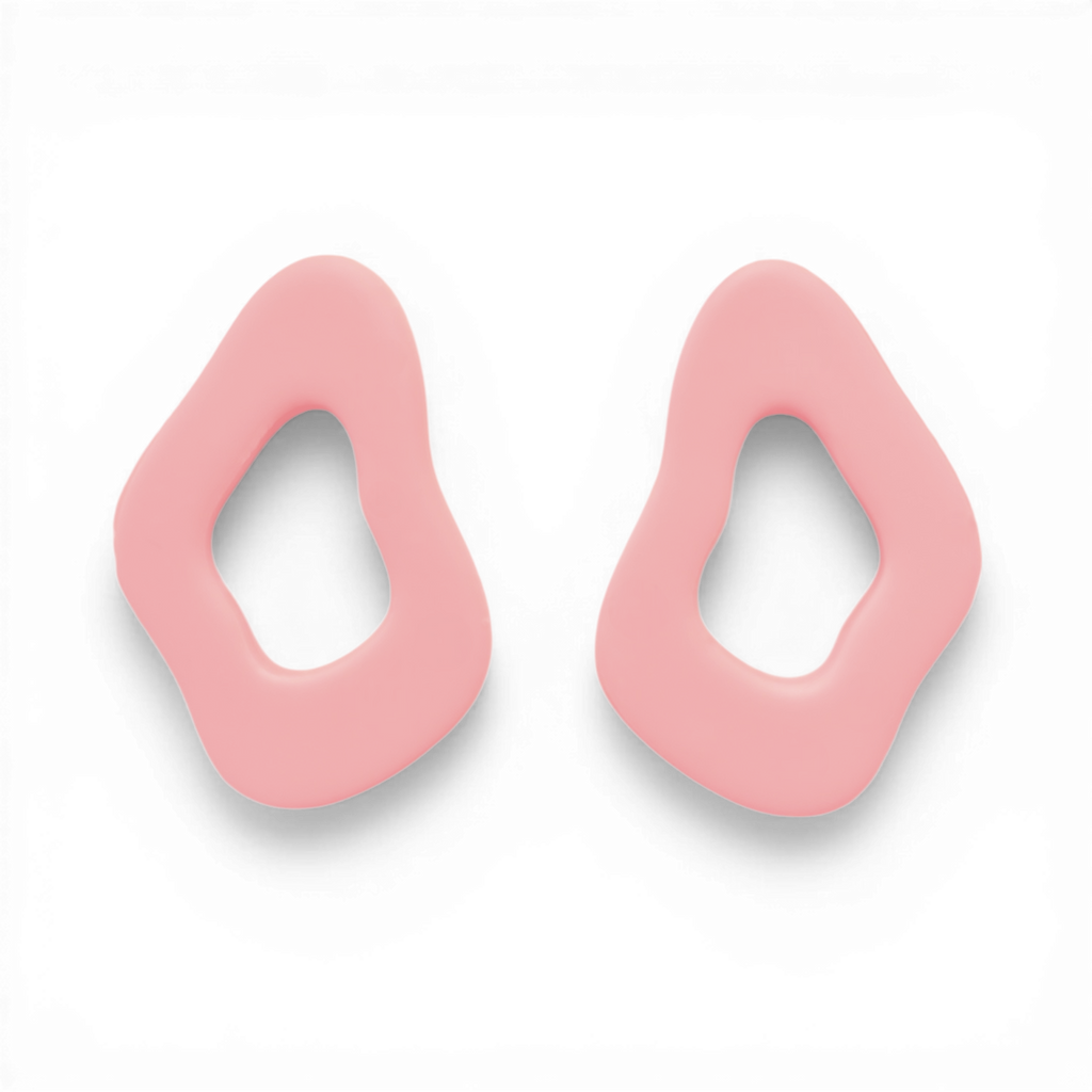 Polymer Clay Pink River Loop Cutter Set of 2