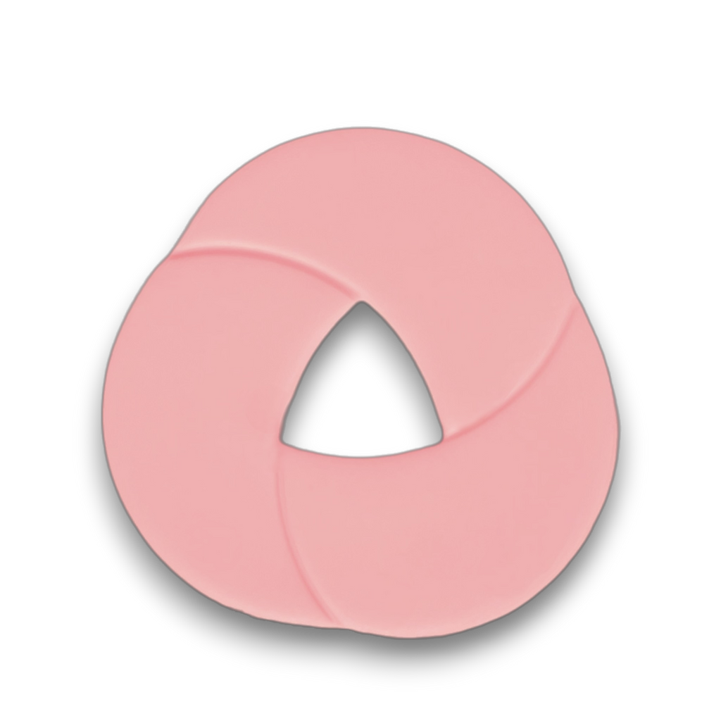 Polymer Clay Pink Twist Knot Ring Cutter