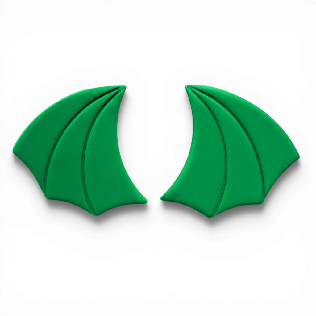 Polymer Clay Green Bloodmoon Wing  Cutter Set of 2