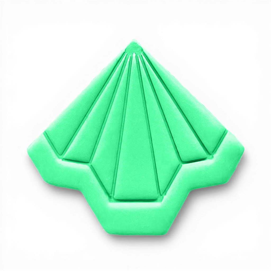 Polymer Clay Green Deco Apex Fan Cutter