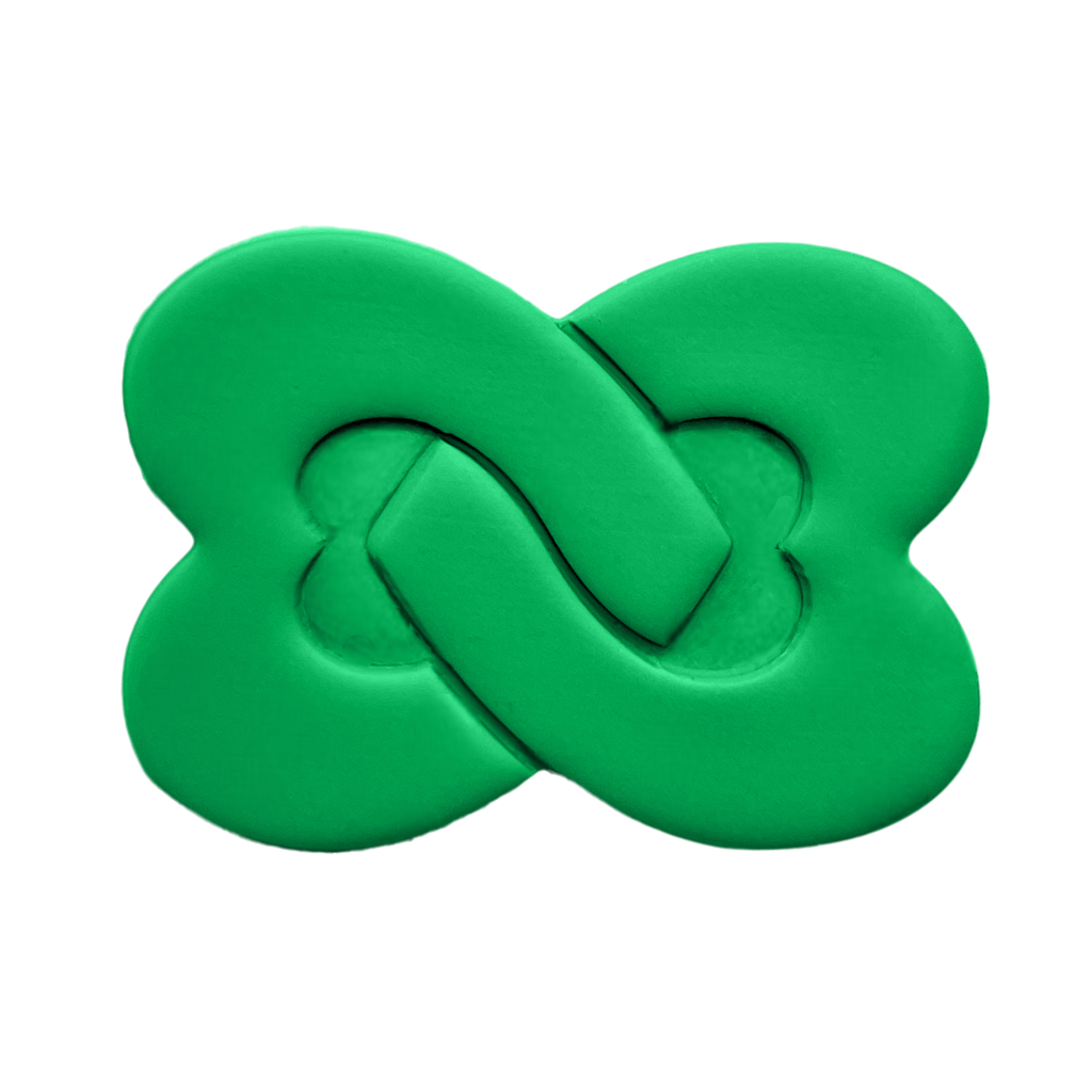 Polymer Clay Green Entwined Hearts 2 Cutter