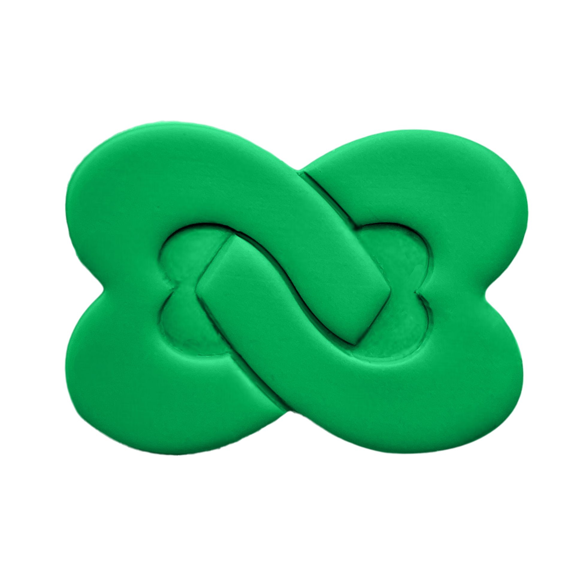 Polymer Clay Green Entwined Hearts 2 Cutter
