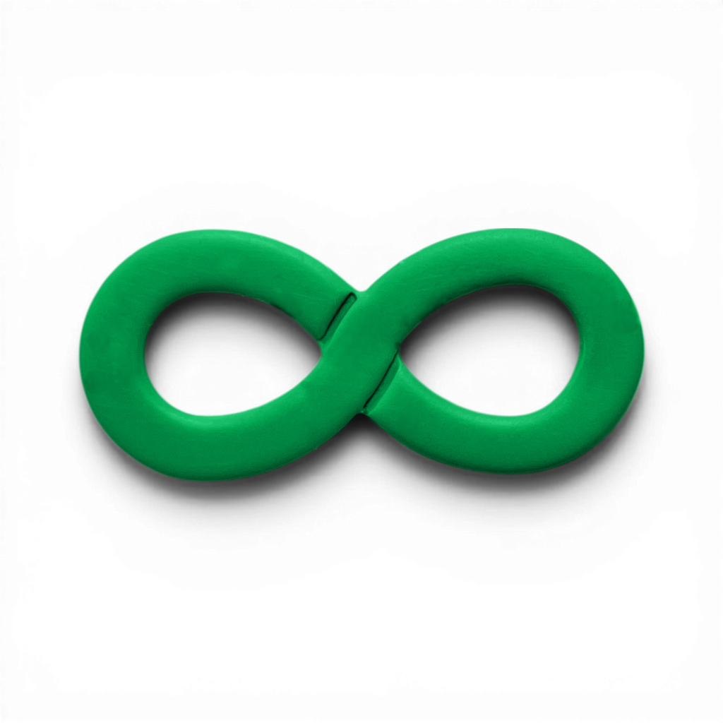 Polymer Clay Green Infinity Cutter