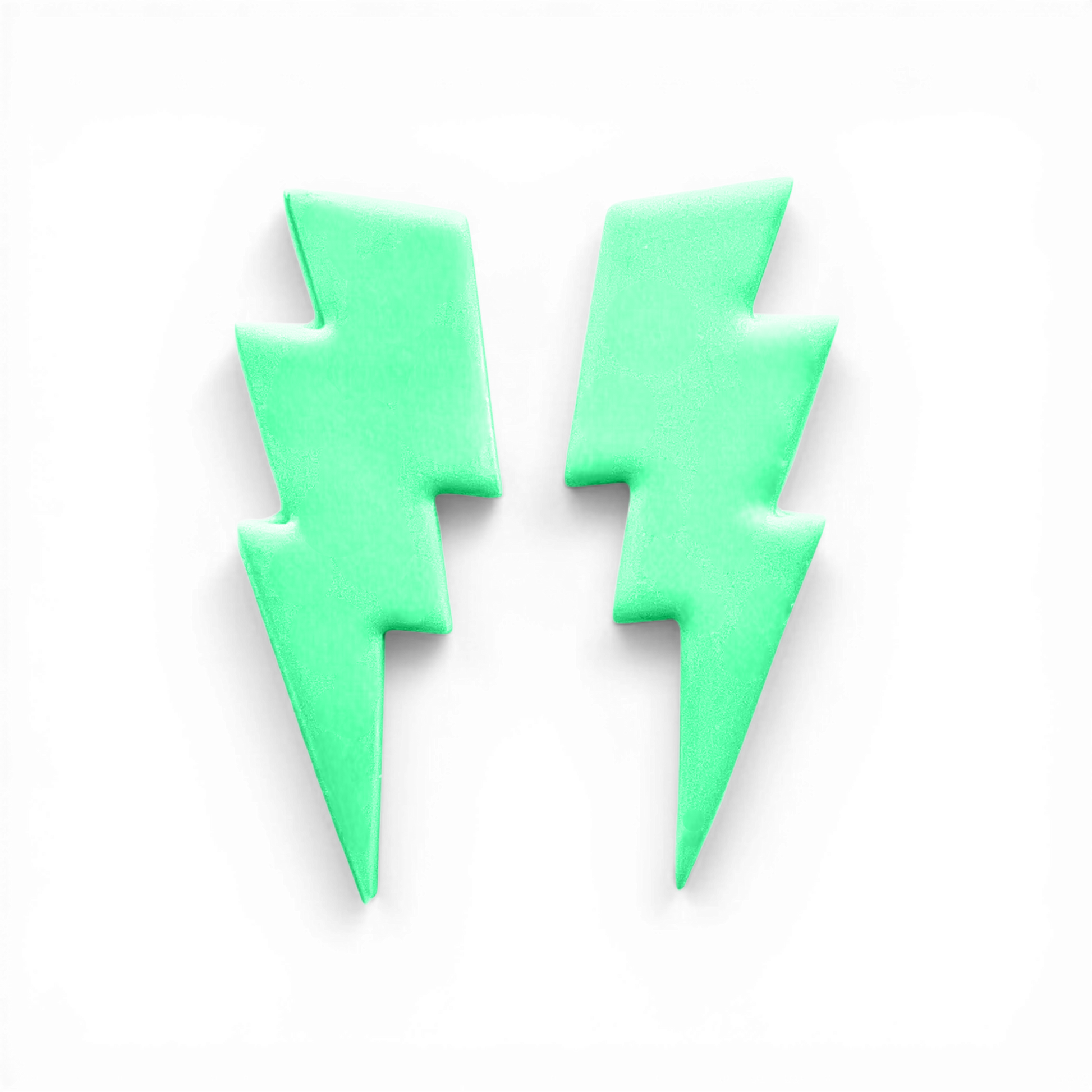 Polymer-Clay-green-lightening-bolt-4- Cutter