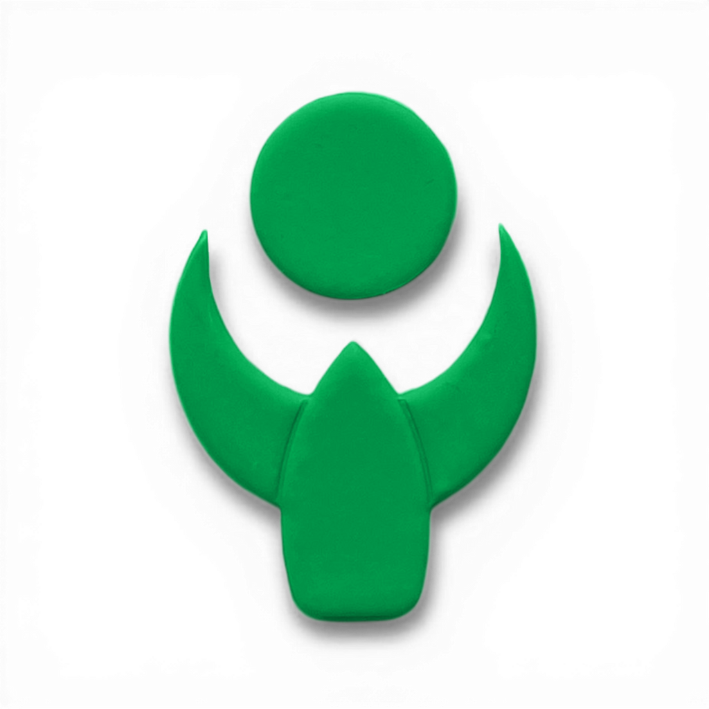 Polymer Clay Green Lunar Embrace Cutter
