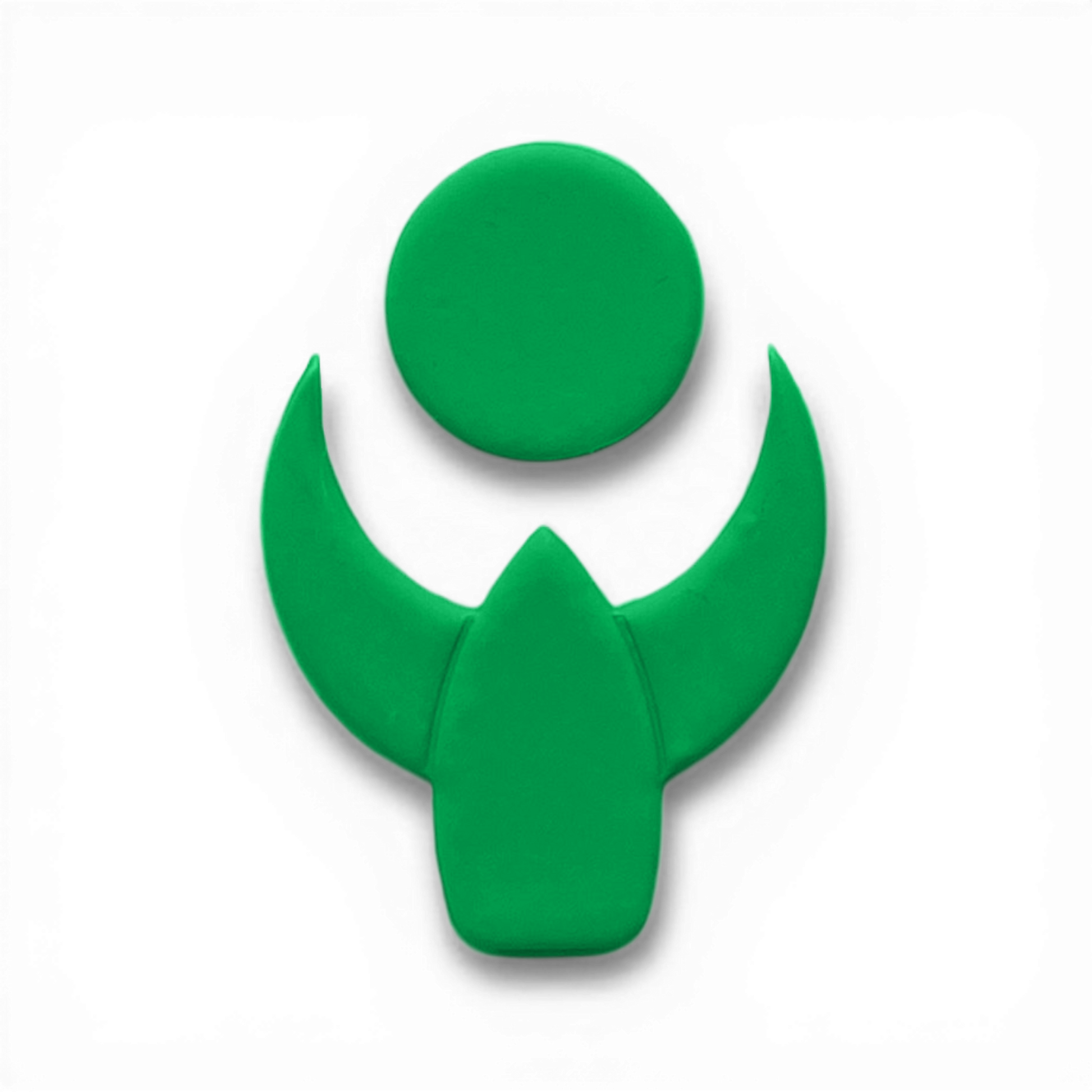 Polymer Clay Green Lunar Embrace Cutter