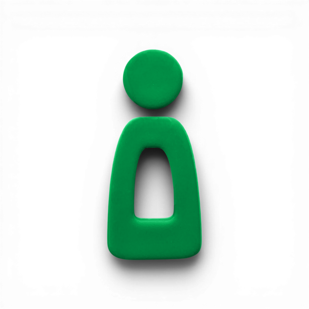 Polymer Clay Green Soft Trapezoid Donut Drop Cutter