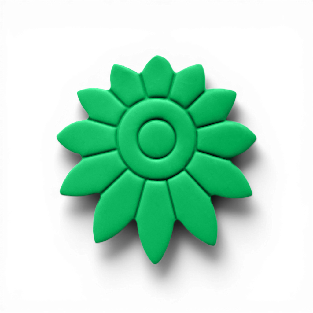 Polymer Clay Green Boho Daisy 2 Cutter