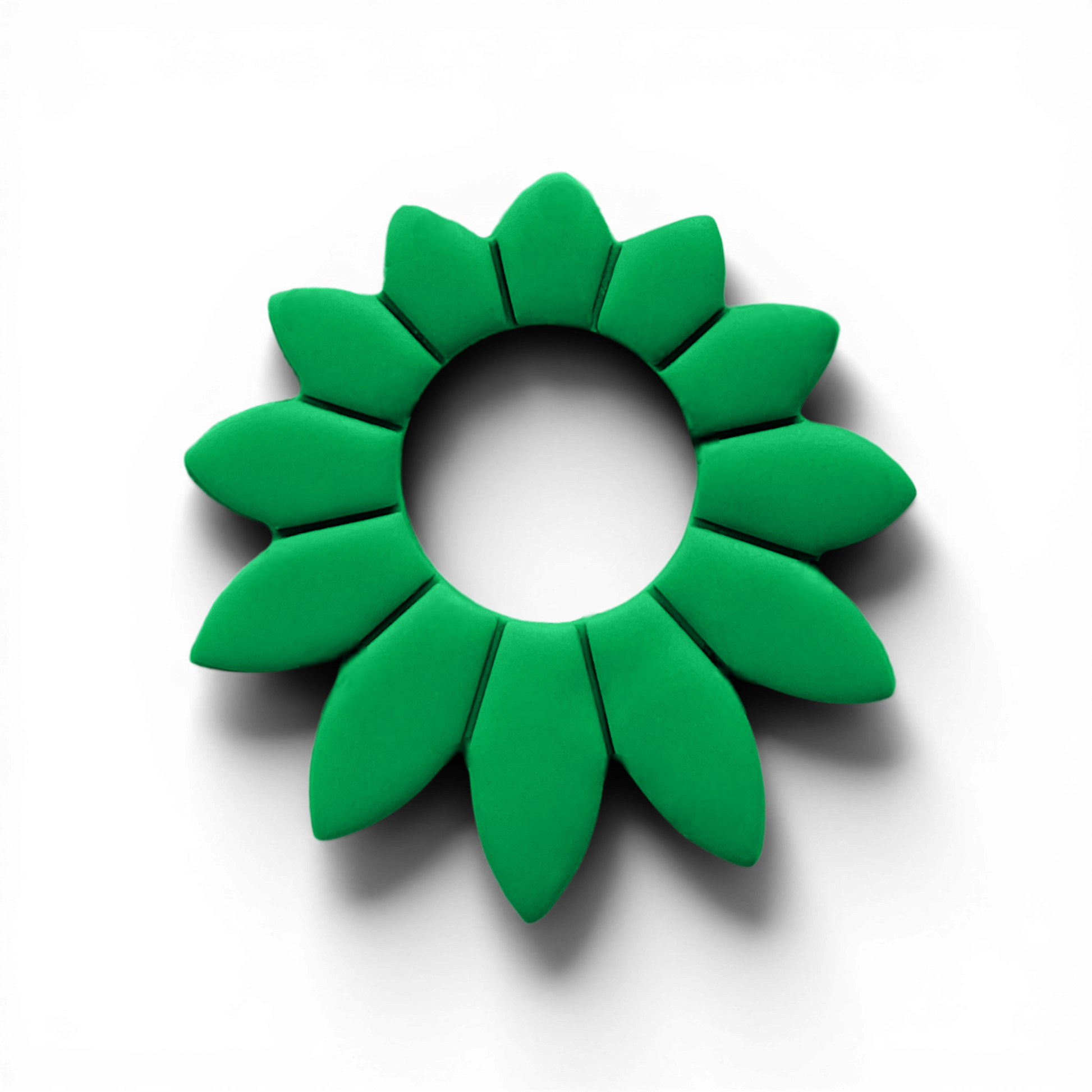 Polymer Clay Green Boho Daisy Donut Cutter