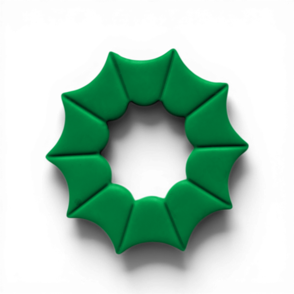 Polymer Clay Green Cob Web Donut  Cutter