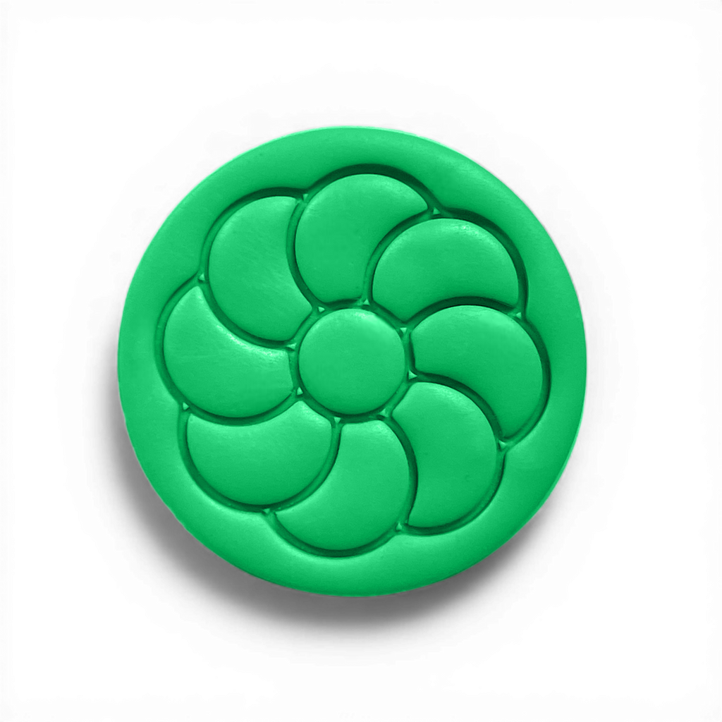 Polymer Clay Green Deco Daisy Cutter