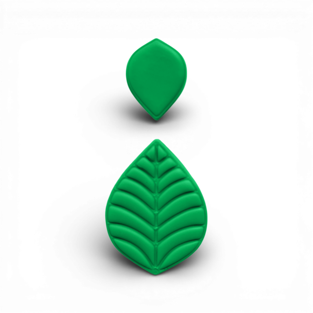 Polymer Clay Green Leaf Drop Cutter
