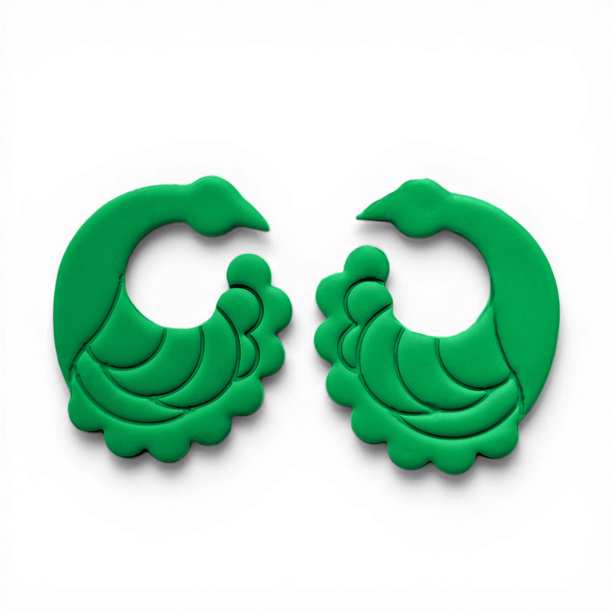 Polymer Clay Green peacocks Cutter