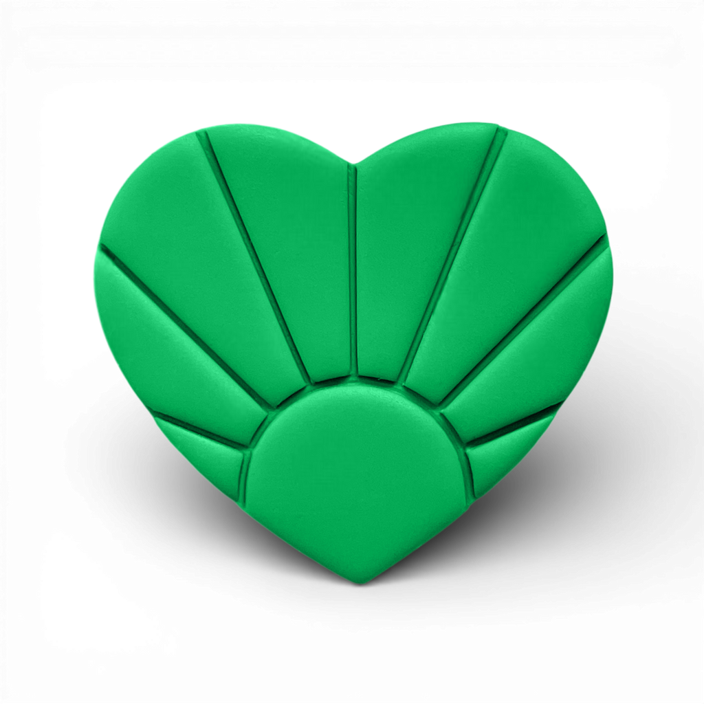 Polymer Clay Green Radiant Heart Cutter