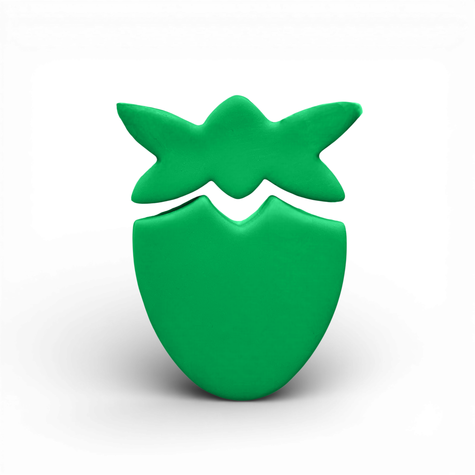 Polymer Clay green Strawberry Cutter
