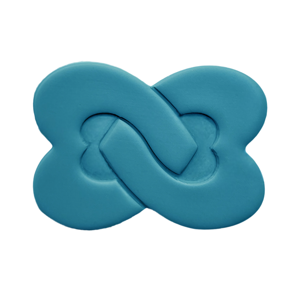 Polymer Clay Blue Entwined Hearts 2 Cutter