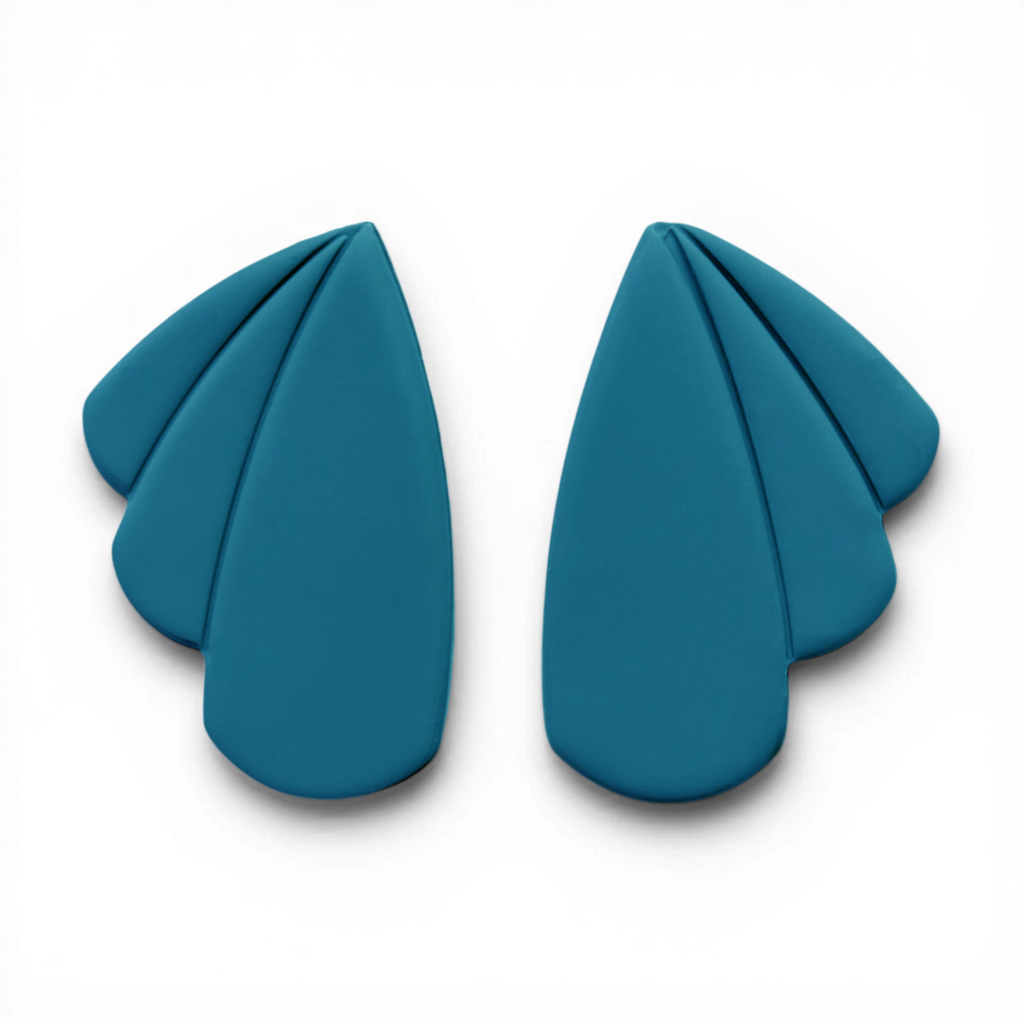 Polymer Clay Blue Flow Wing set of 2 Cutter Set of 2