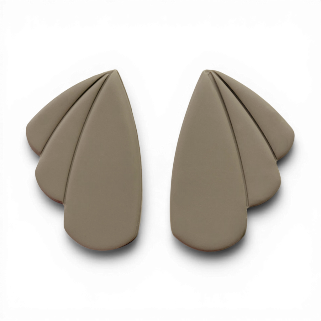 Polymer Clay Taupe Flow Wing set of 2 Cutter Set of 2