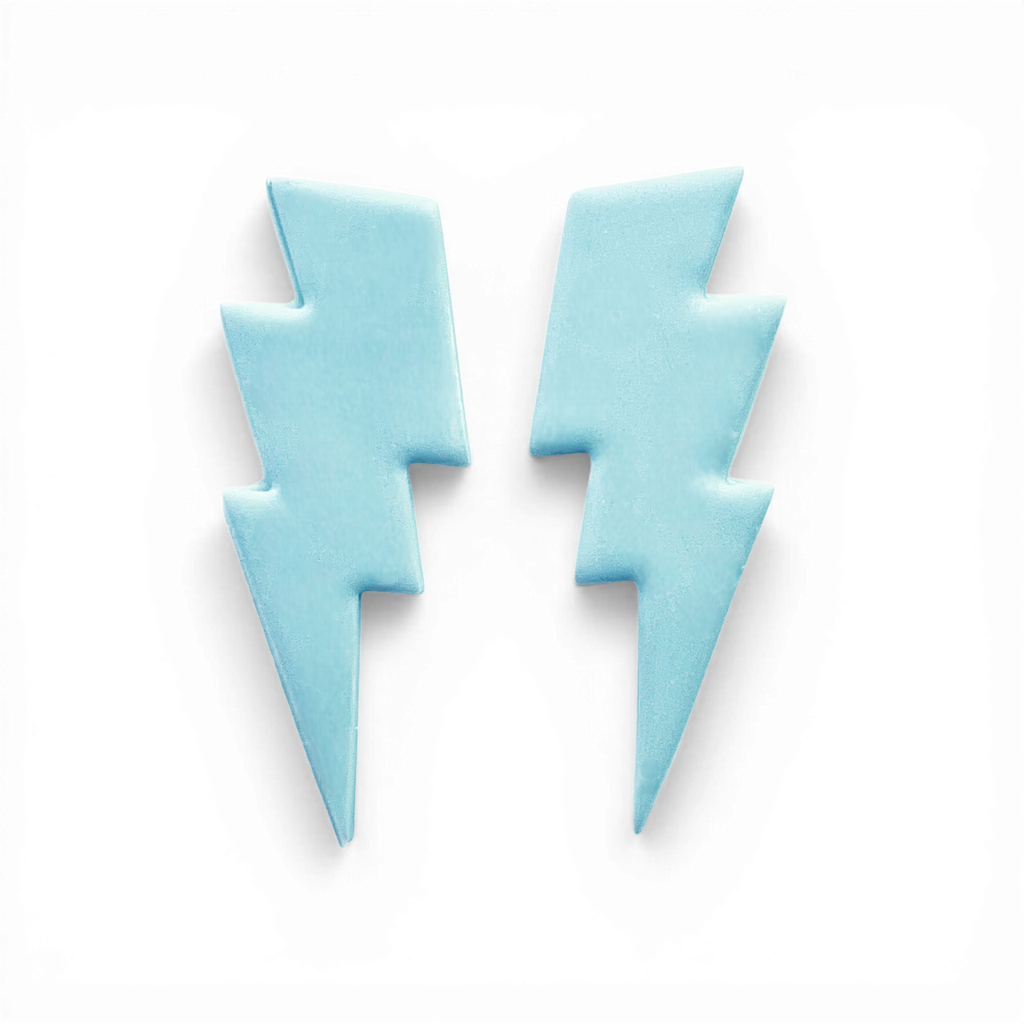 Polymer-Clay-Blue-lightening-bolt-4- Cutter