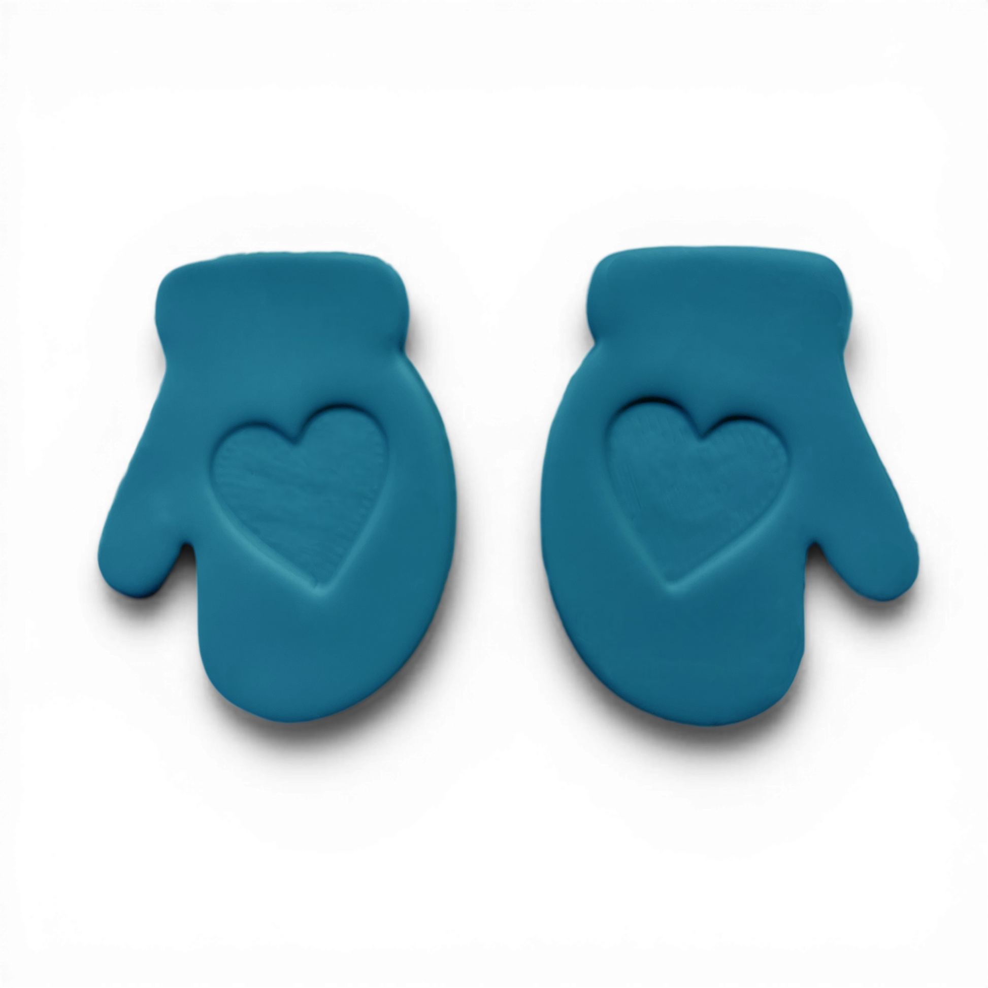 Polymer Clay Blue Love Mittens Set of 2 Cutter Set of 2