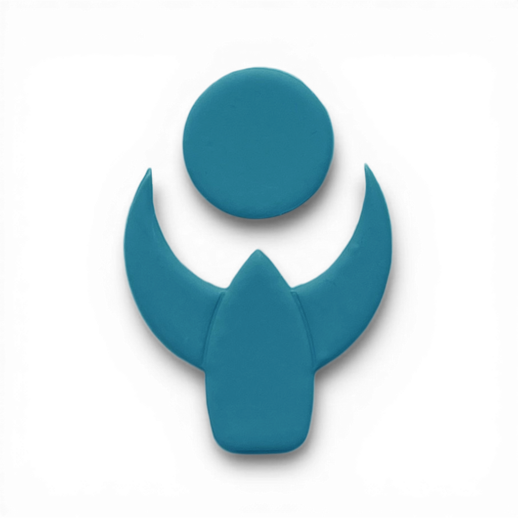 Polymer Clay Blue Lunar Embrace Cutter