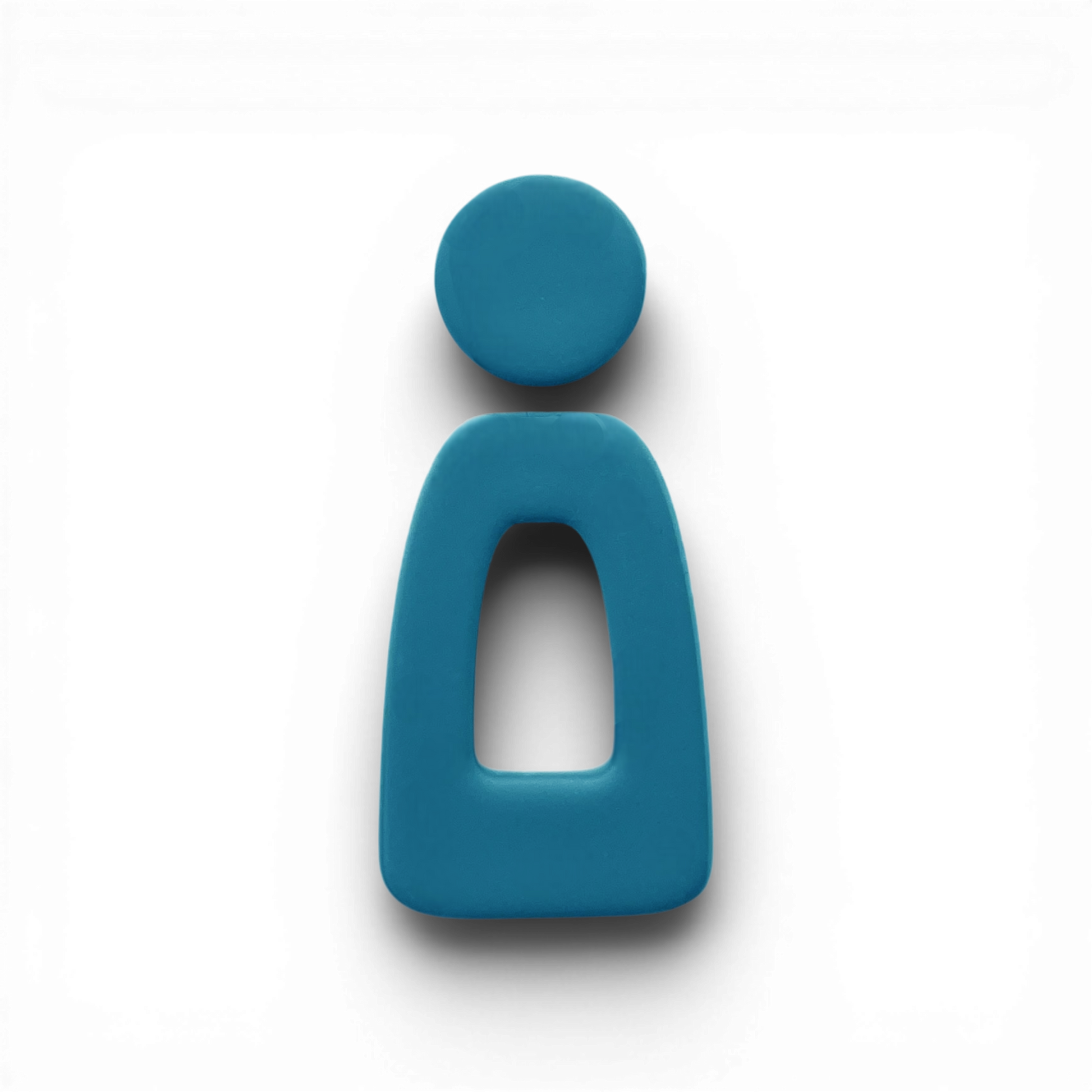 Polymer Clay Blue Soft Trapezoid Donut Drop Cutter