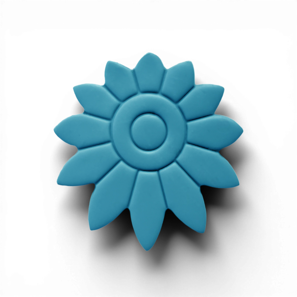 Polymer Clay Blue Boho Daisy 2 Cutter