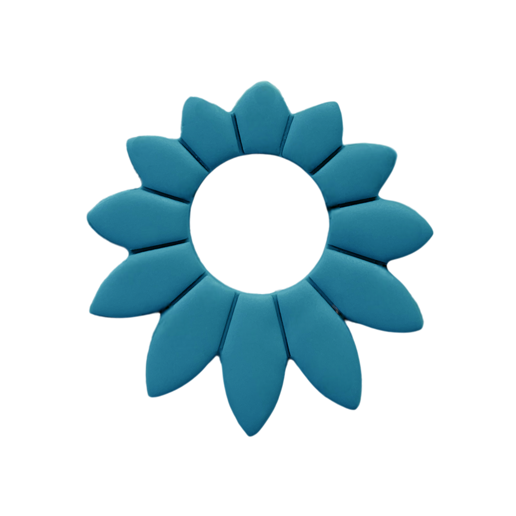 Polymer Clay Blue Boho Daisy Donut Cutter