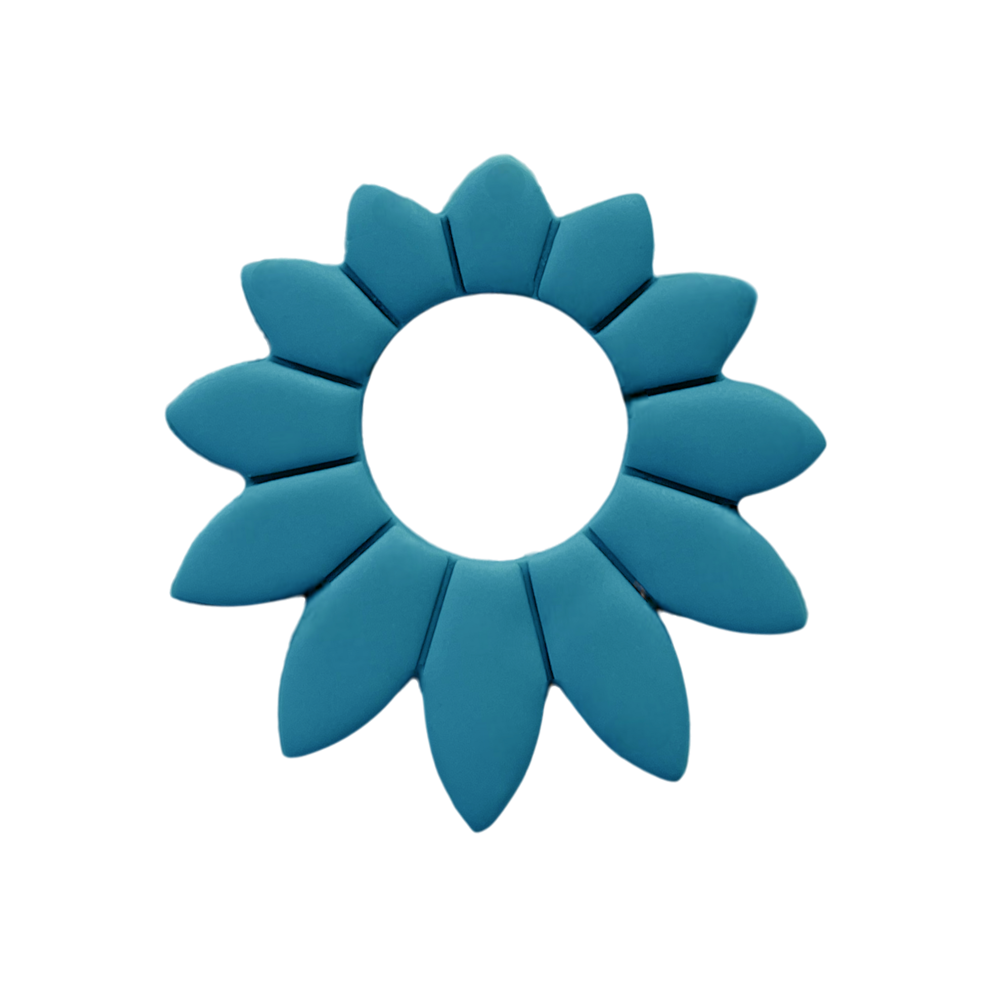 Polymer Clay Blue Boho Daisy Donut Cutter
