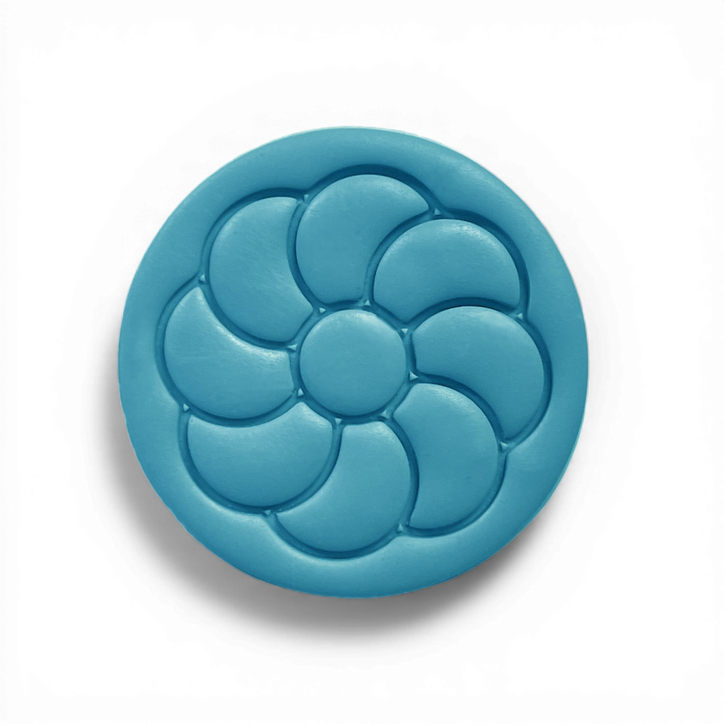 Polymer Clay Blue Deco Daisy Cutter