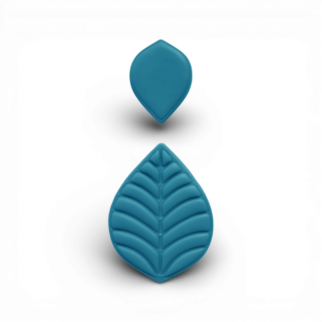 Polymer Clay Blue Leaf Drop Cutter
